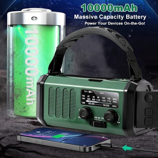 Emergency Radio Solar Hand Crank 10000mAh Power Bank Australia - Smart Choice Deals