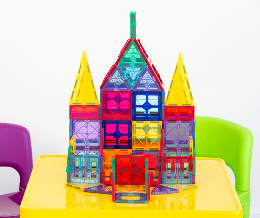 78 Pcs non-toxic STEM Educational, Durable Magnetic Tiles/Puzzle with Storage Bag