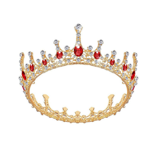 Vintage Princess Wedding Crown Hair Accessories Bridal Round Tiara Headpiece