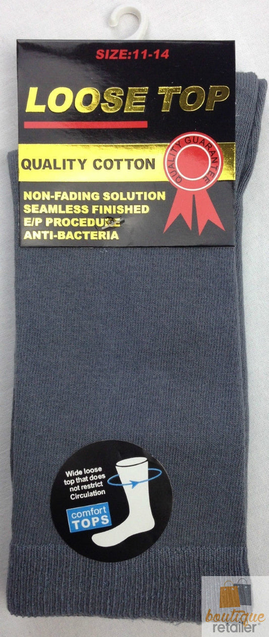 10x Pairs COTTON Rich LOOSE TOP SOCKS Medical Circulation Diabetic Comfort BULK - -