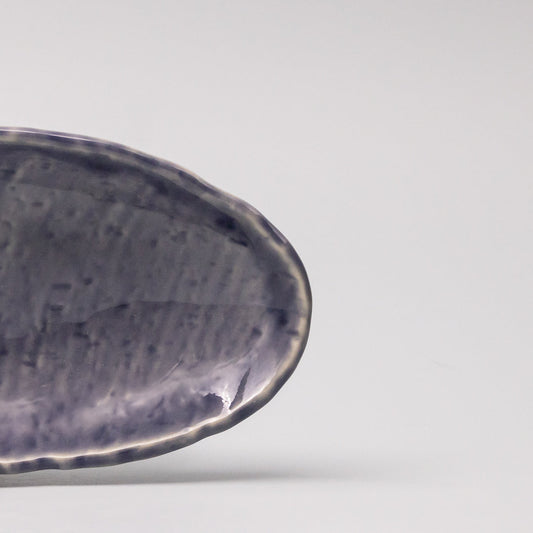 Sushi Plate 21cm Crackle Amethyst Glaze