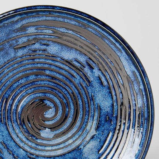 Side Plate 19cm Copper Swirl Glaze