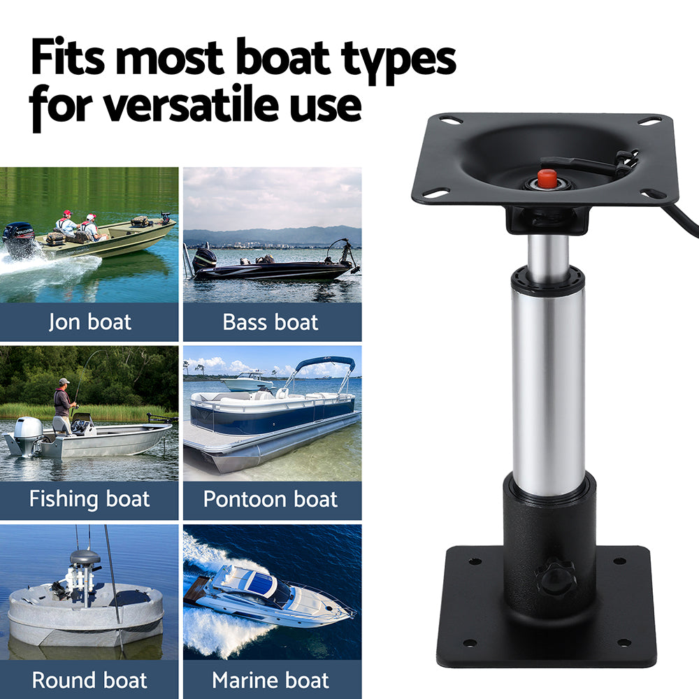 Seamanship Boat Seat Pedestal 34 - 46cm Adjustable Gas Lift 360 Degrees Swivel