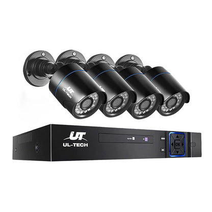 UL-TECH 1080P Security Camera System 4CH DVR with 4 CCTV Bullet Cameras