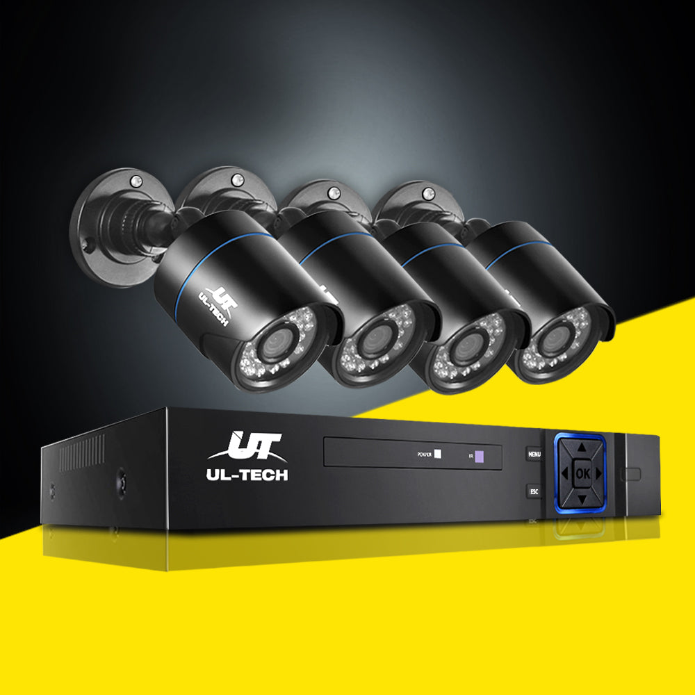UL-TECH 1080P Security Camera System 4CH DVR with 4 CCTV Bullet Cameras
