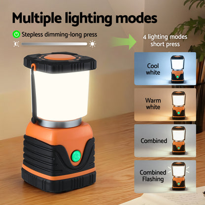 Weisshorn 2-Pack LED Camping Lanterns, 1000LM Super Bright Waterproof Portable Emergency Tent Lights