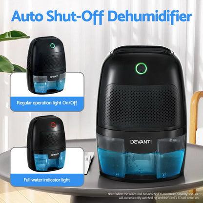 00ML Dehumidifier Air Purifier Black - Compact Moisture Removal for Home & Office