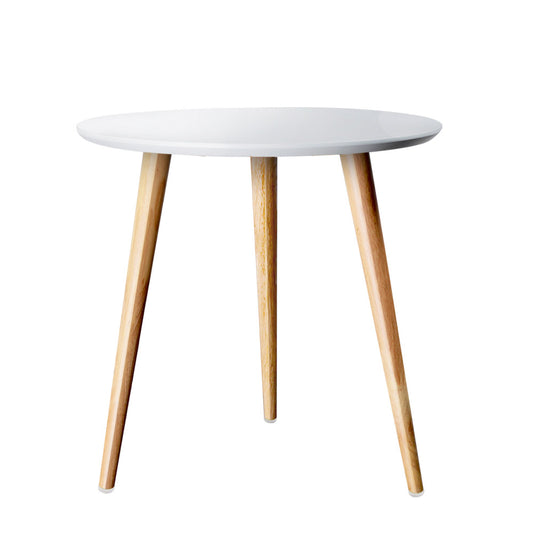 Artiss Coffee Table Round 50CM Callix - Modern Wooden Side Table