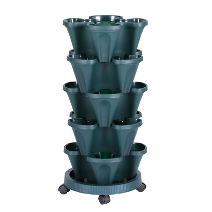 Green Fingers Garden Bed 5 Tier Vertical Garden Green - Home & Garden > Garden Beds > Grow Bags
