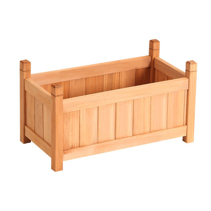 Green Fingers Garden Bed 60x30x33cm Wooden Planter Box Raised Container Growing Smart Choice Deals
