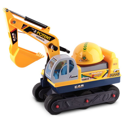 Kids Excavator Ride On Car - Digger Sandpit Bulldozer Toy with Pretend Play