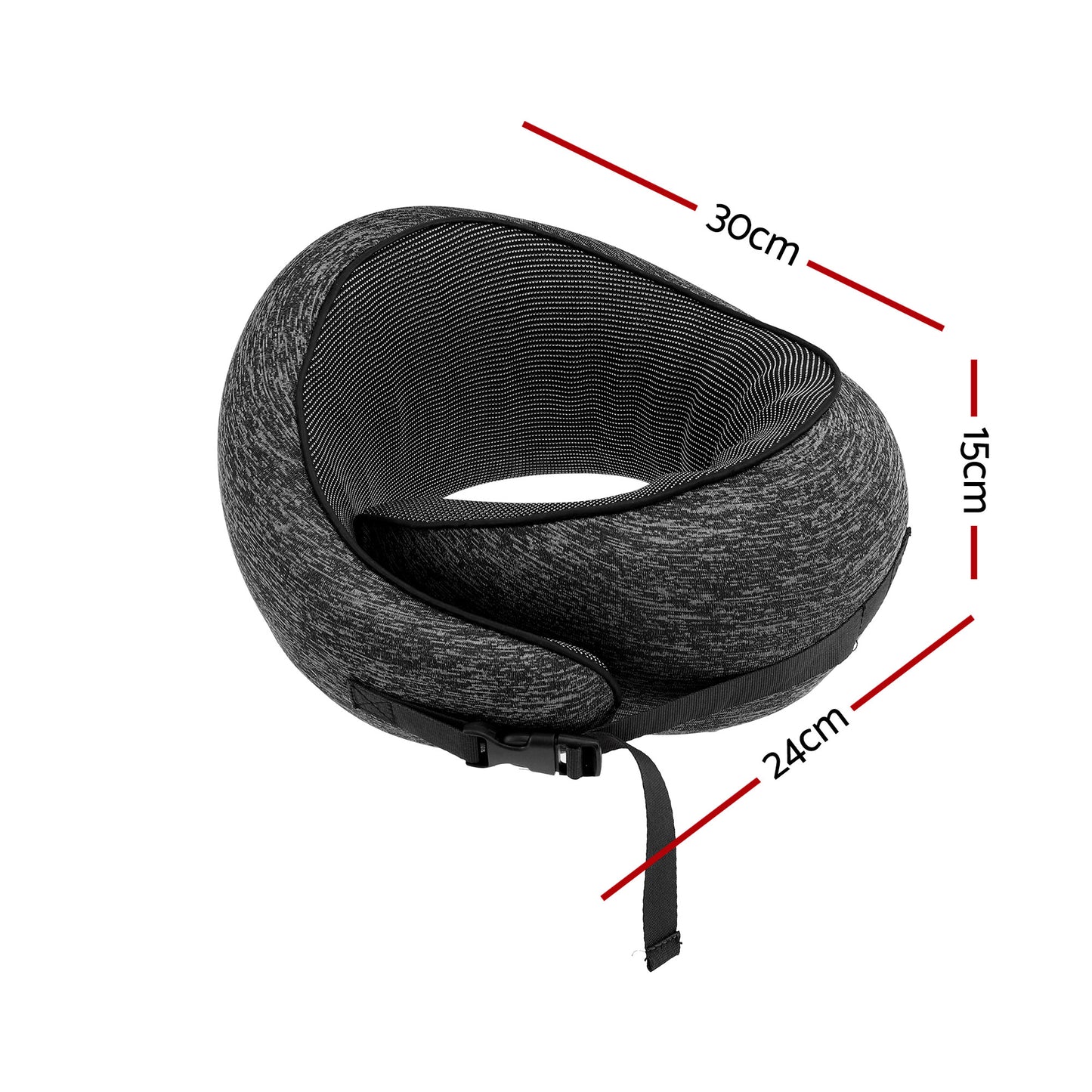 Wanderlite Travel Pillows for Airplanes Ergonomic Memory Foam Neck Pillow, Breathable & Washable Cover, Travel Bag Included, Airplane Pillow for Airplane, Car, Office and Home, Dark Grey