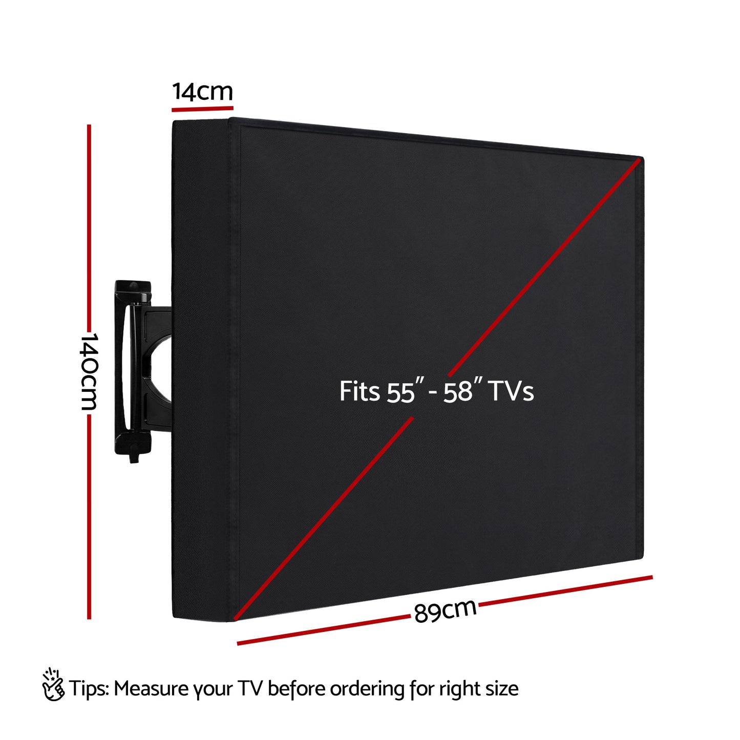 Artiss 55-58 Inch TV Cover Waterproof Outdoor Patio Flat Television Protector - Appliances > TV > TVs & Accessories