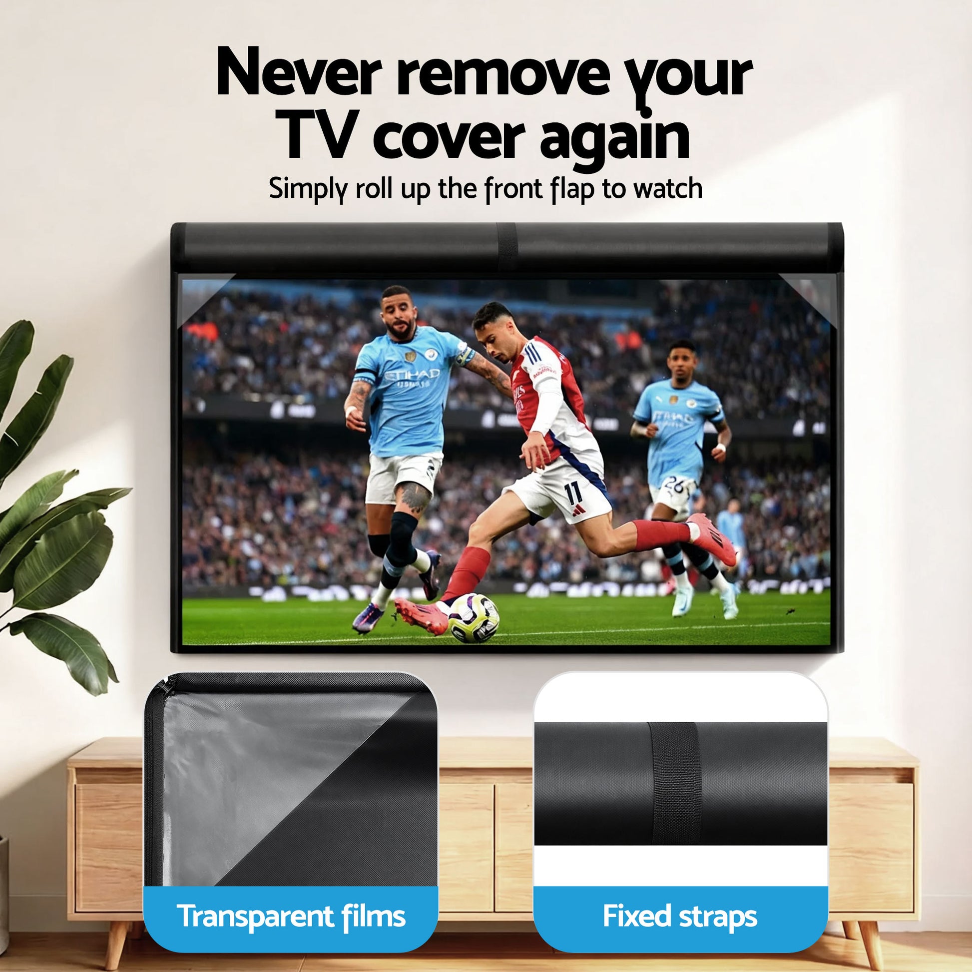 Artiss 55-58 Inch TV Cover Waterproof Outdoor Patio Flat Television Protector - Appliances > TV > TVs & Accessories