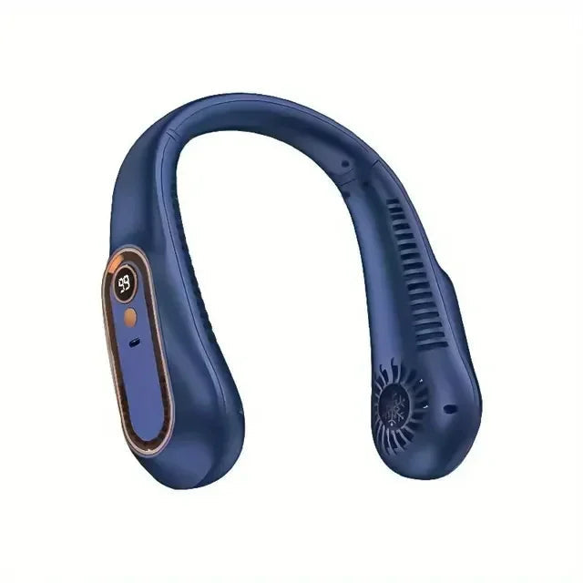 NNEOBA Neck Bladeless Fan Mini Portable-Blue