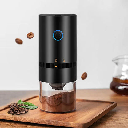 Portable USB C Rechargeable Coffee Grinder  Mill Black