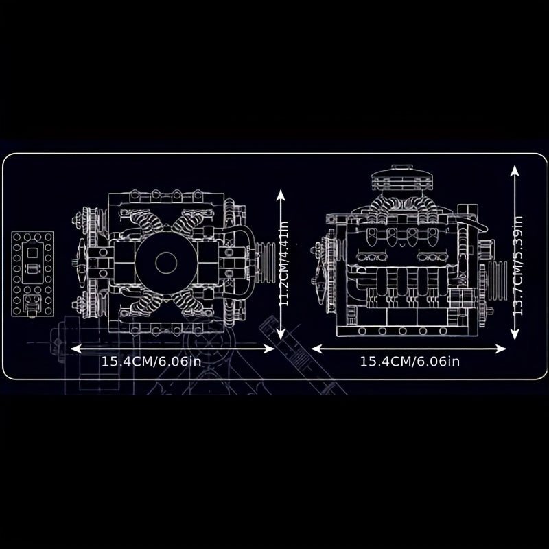 V8 Engine Simulation Model Blocks
