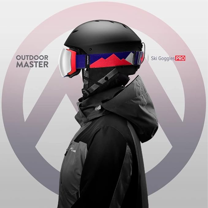 OutdoorMaster Ski Goggles PRO - Frameless, Interchangeable Lens 100% UV400 Protection Snow Goggles for Men & Women-OM-2