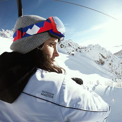 OutdoorMaster Ski Goggles PRO - Frameless, Interchangeable Lens 100% UV400 Protection Snow Goggles for Men & Women-OM-2
