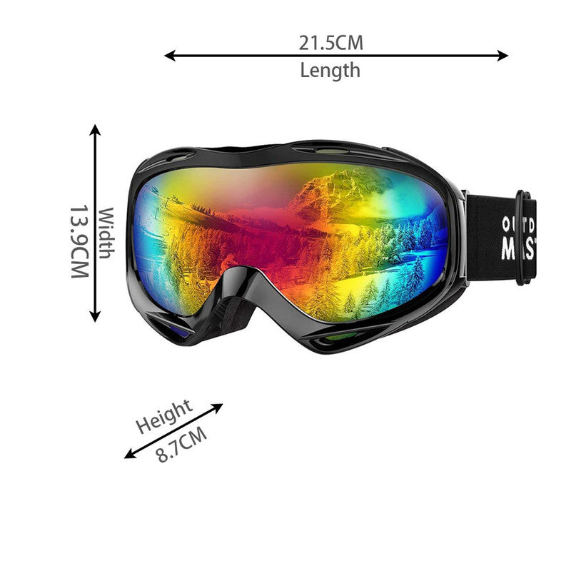 OutdoorMaster OTG Ski Goggles - Over Glasses Ski/Snowboard Goggles for Men, Women & Youth - 100% UV Protection-OM-5