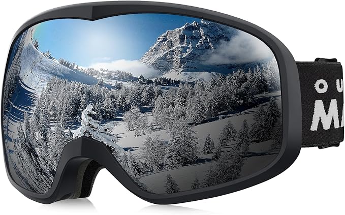 OutdoorMaster Owl Ski Goggles OTG, Snow Snowboard Goggles for Men Women Youth, Anti-Fog, 100% UV Protection-OM-72