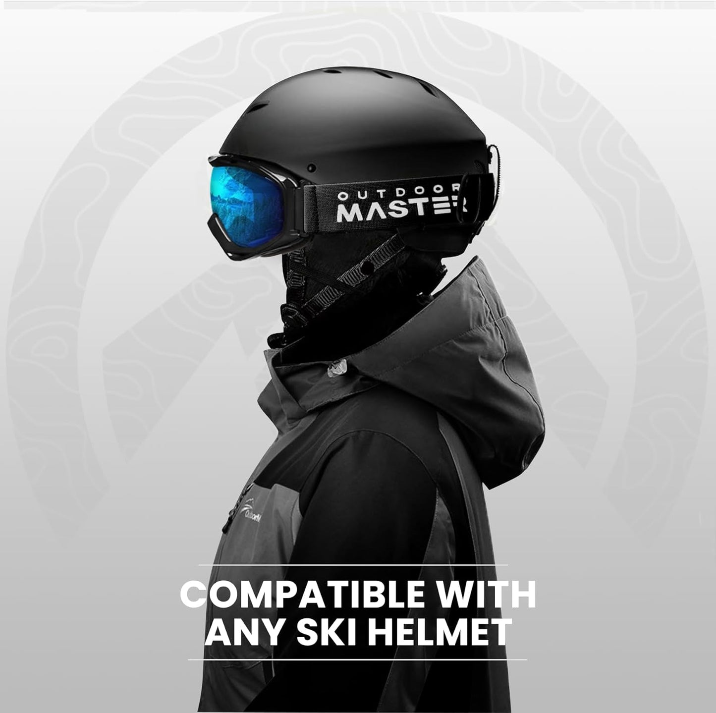 OutdoorMaster OTG Ski Goggles - Over Glasses Ski/Snowboard Goggles for Men, Women & Youth - 100% UV Protection-OM-5