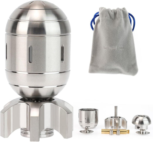 Atomic Bomb Fidget Spinner 3 in 1 EDC Clicker Toy Stainless Steel