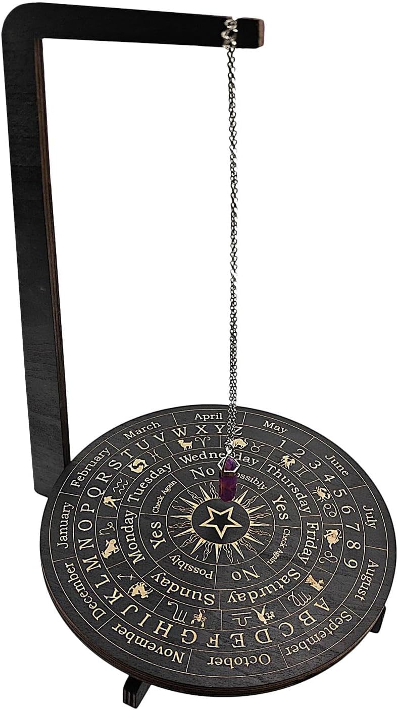 Wood Pendulum Display - Pendulum Crystal Holder Stand | Jewelry Crystal Display Stand | Wood Rotating Crystal Holder | Exquisite Design Pendulum Holder Stand For Living Room, Yoga Room, Meditation Roo