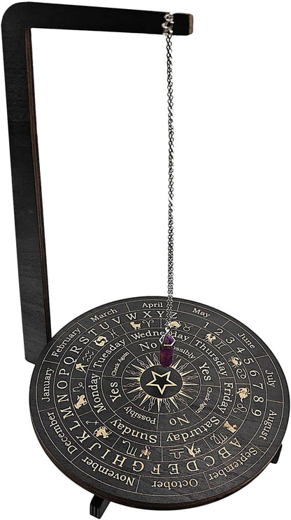 Wood Pendulum Display - Pendulum Crystal Holder Stand | Jewelry Crystal Display Stand | Wood Rotating Crystal Holder | Exquisite Design Pendulum Holder Stand For Living Room, Yoga Room, Meditation Roo