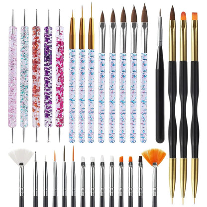 31Pcs Nail Art Brushes and Dotting Tools