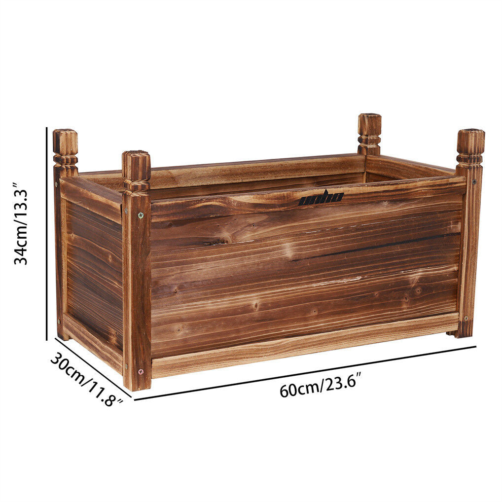 Medium Raised Garden Bed 60x30x33cm Wooden Planter Box - Home & Garden > Garden Beds > Garden Beds & Planters