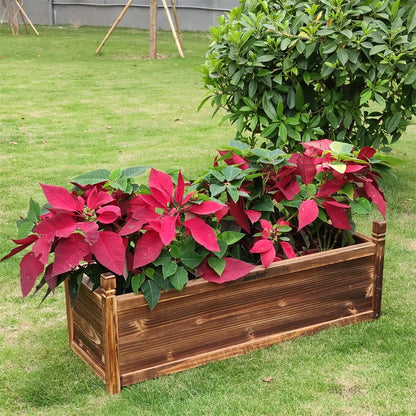 Large Raised Garden Bed Wooden Planter 90x30x33cm - Home & Garden > Garden Beds > Garden Beds & Planters