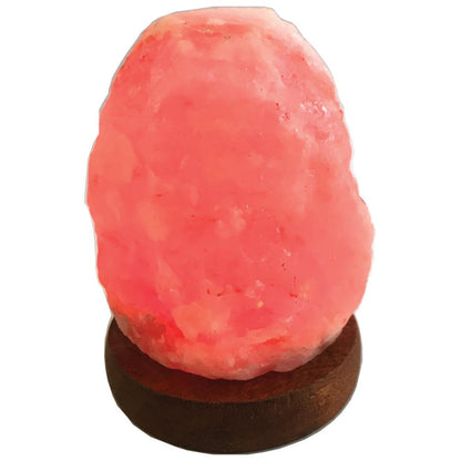 Orku Red USB Himalayan Pink Salt Lamp - Coloured Light Mini Natural Rock Crystal