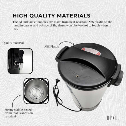 10L Orku Candle Wax Heater With Core Heating Tap - Electric Warmer Melter Pot