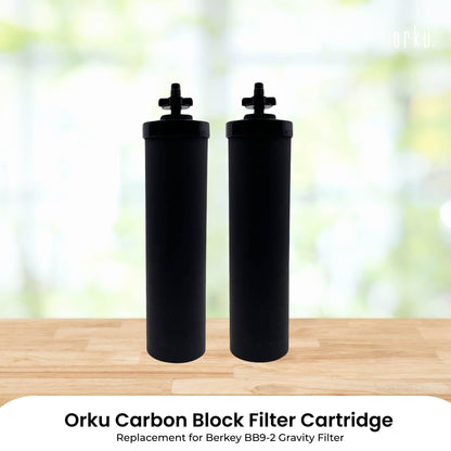 Orku Carbon Block Filter Cartridge - Replacement for Berkey BB9-2 Gravity Filter