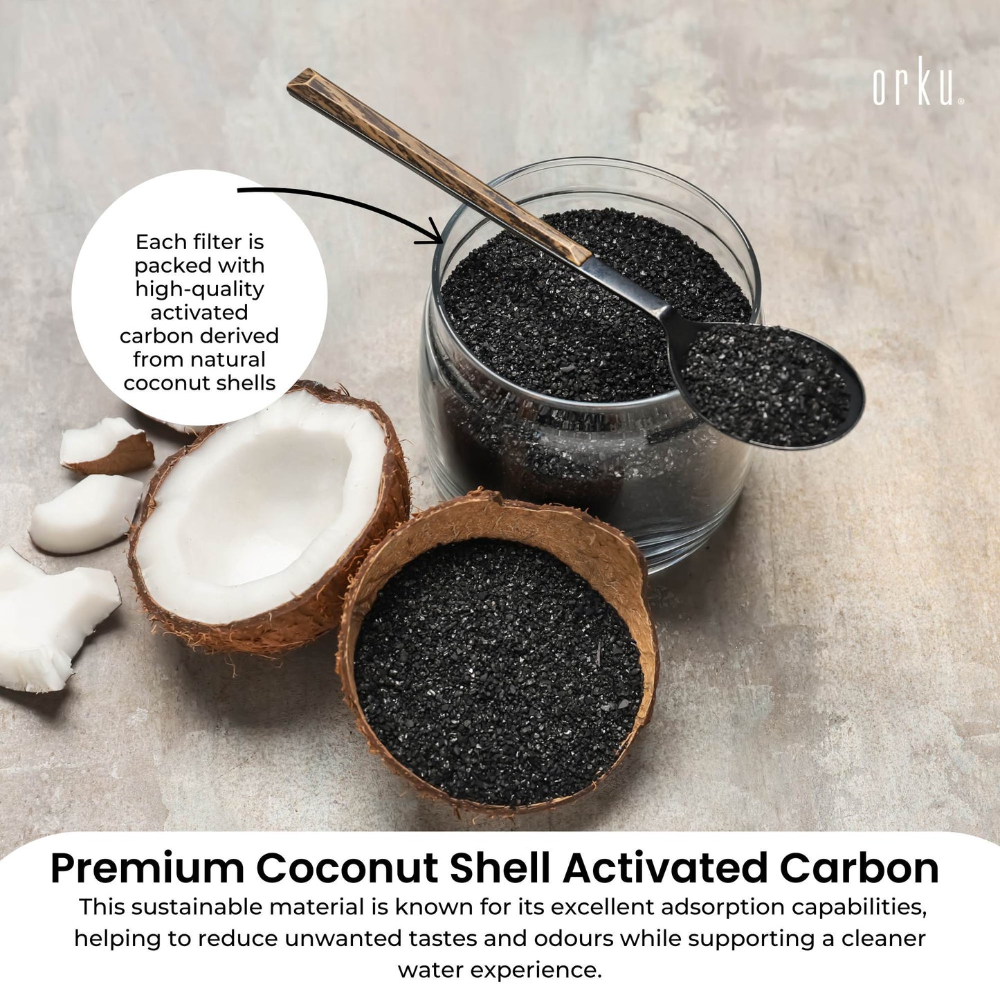 Orku Carbon Block Filter Cartridge - Replacement for Berkey BB9-2 Gravity Filter