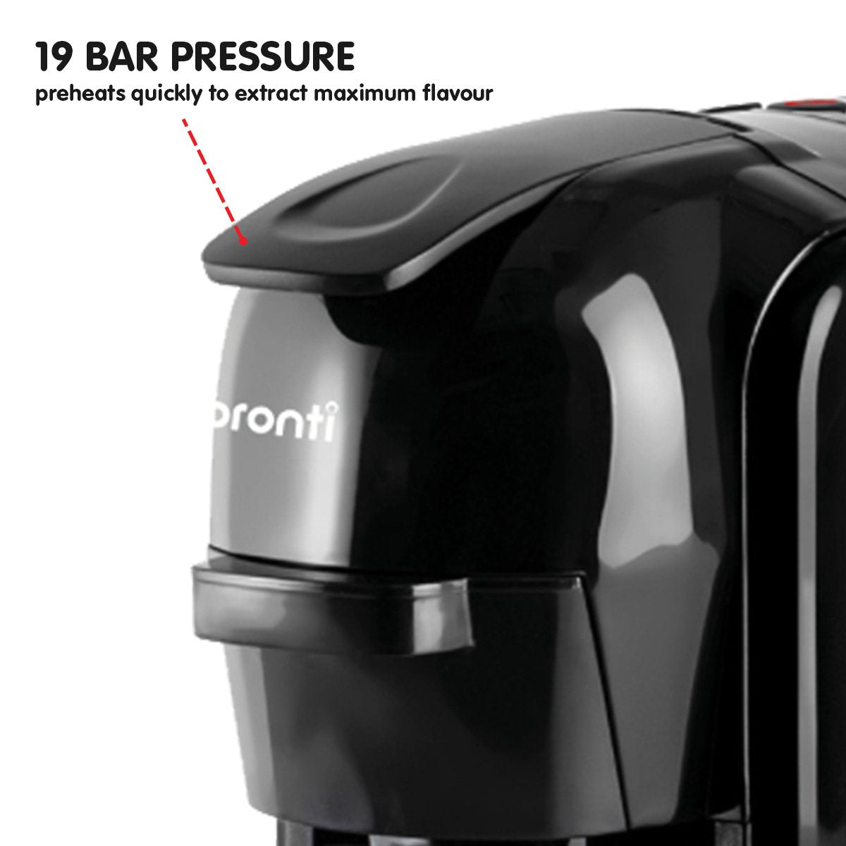 Pronti HomeMaid 3-in-1 Coffee Machine - Multi-Capsule Pods & Ground Coffee