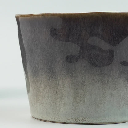 2X Reactive Glazed Ceramic Coffee Mugs 350ml - Earthy Grey Blue Organic Design