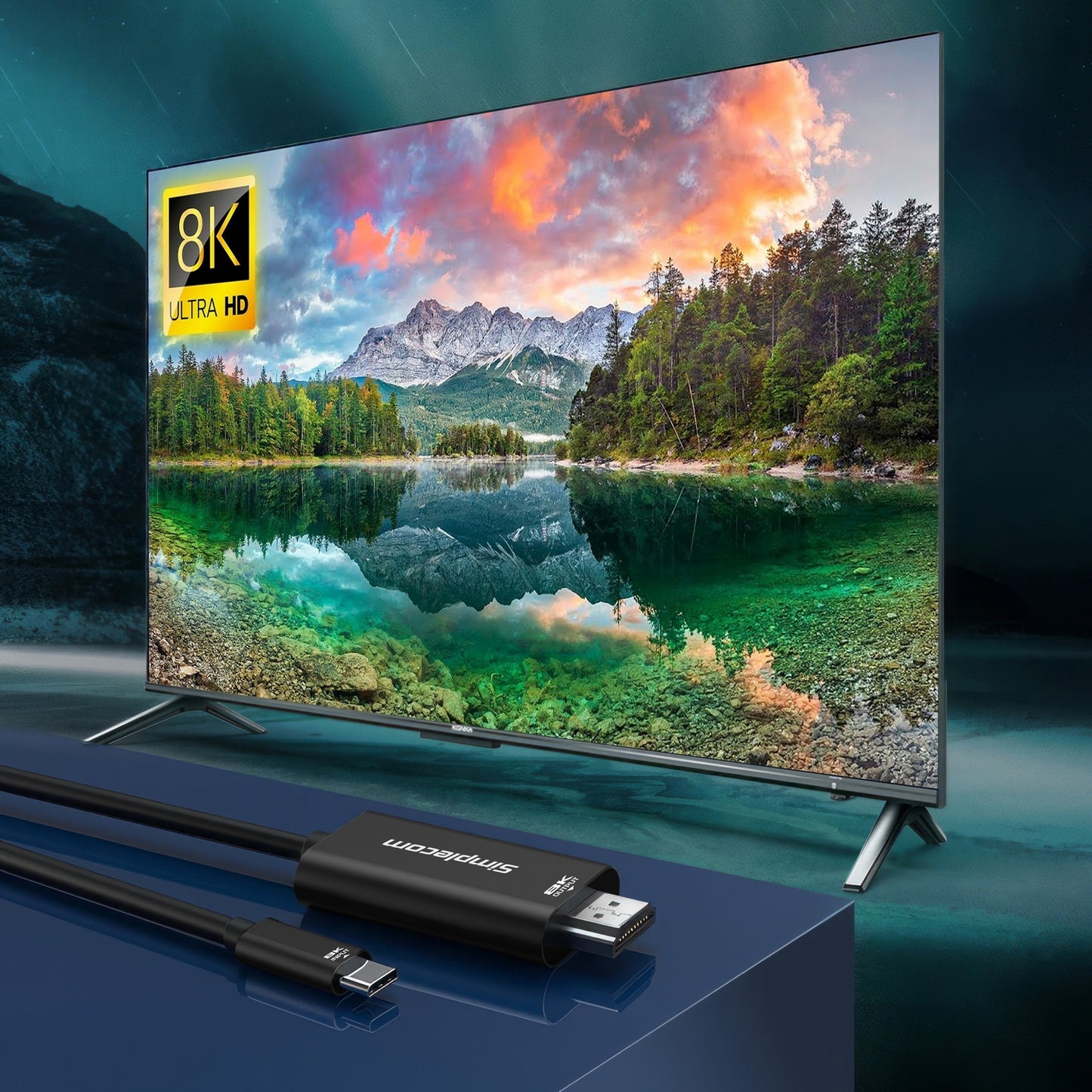 Simplecom DA324 USB-C to HDMI 2.1 Cable 2M HDCP 8K@60Hz