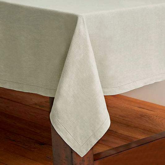Rans Pure Cotton Hemstitch Tablecloth 205 x 205 cm - Beige