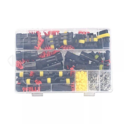 352PCS 12V Waterproof Electrical Wire Connector Plug Terminal Kit 1/2/3/4 Pin