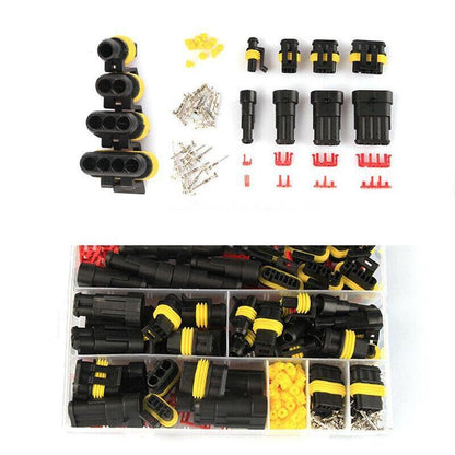 352PCS 12V Waterproof Electrical Wire Connector Plug Terminal Kit 1/2/3/4 Pin