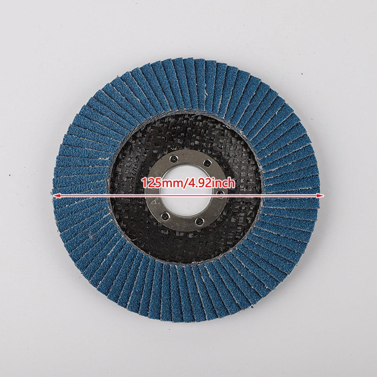 10pcs Flap Disc 40/60/80/120 Grit Angle Grinder Wheel Set Durable Sanding Tool - 40 Grit