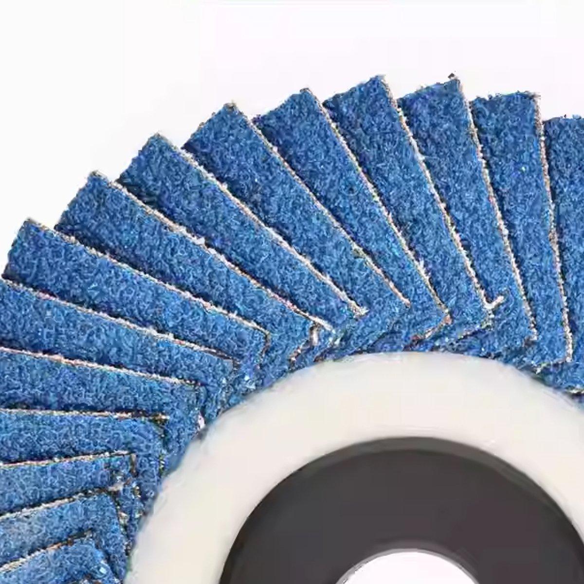 10pcs Flap Disc 40/60/80/120 Grit Angle Grinder Wheel Set Durable Sanding Tool - 40 Grit