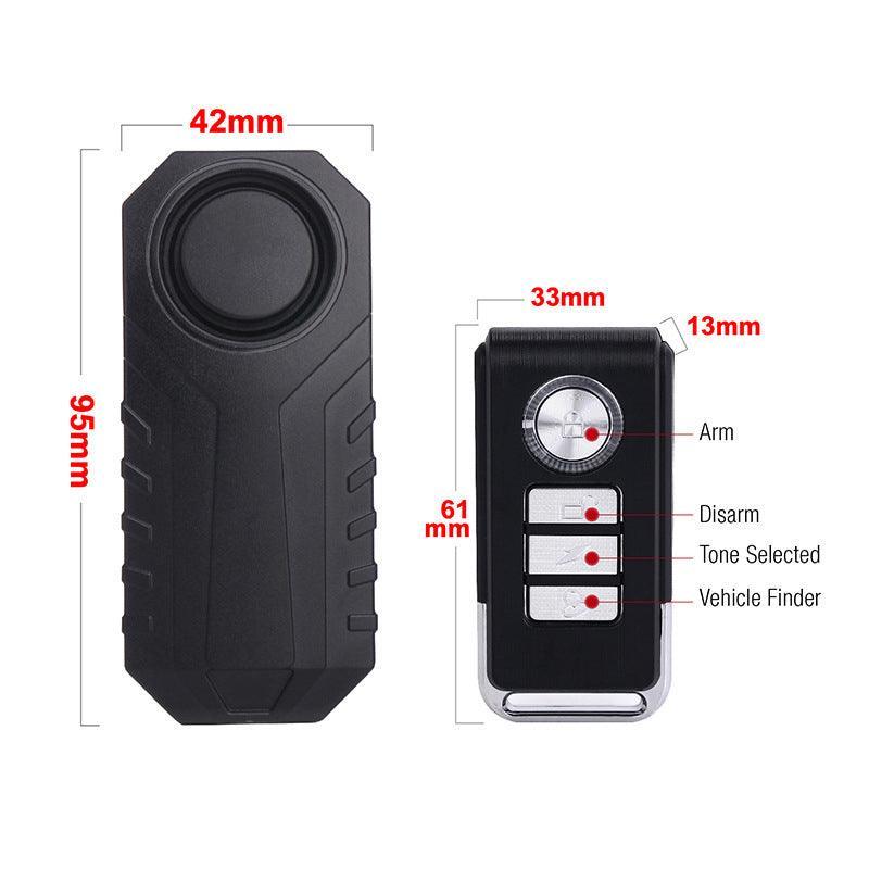 Wireless Anti-Theft Alarm with Remote for Bike, Scooter &amp; Motorcycle - 113dB Security System