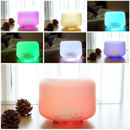 500ML Aroma Aromatherapy Diffuser LED Oil Ultrasonic Air Humidifier Purifier - White