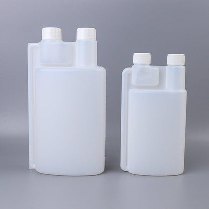 250-1000ml Plastic Twin Chamber Bottle with Tamper Evident Cap for Chemical Liquids - 10Pcs 1000ml