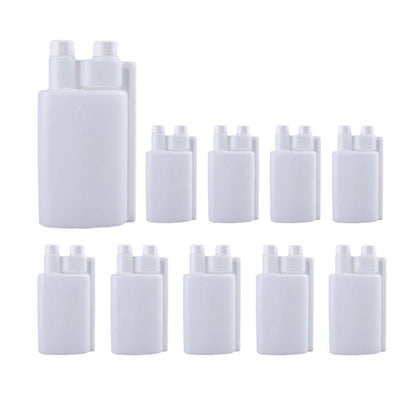 250-1000ml Plastic Twin Chamber Bottle with Tamper Evident Cap for Chemical Liquids - 10Pcs 1000ml