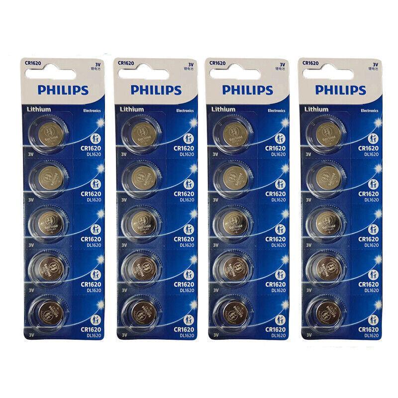 5-20Pcs Philips Cr1220 Cr1616 Cr1620 Cr1632 Cr2016 Cr2025 Cr2032 Button Battery - CR2016-20PCS