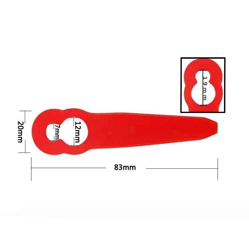Grass Trimmer Plastic Blades Part Cutter Replace Acc Crop For Ozito Bosh Kuller - 100PCS